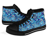 Blue Paisley Pattern Print Men Women's High Top Shoes-grizzshop