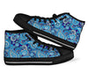 Blue Paisley Pattern Print Men Women's High Top Shoes-grizzshop