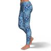 Blue Paisley Pattern Print Pattern Women Leggings-grizzshop