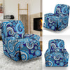 Blue Paisley Pattern Print Recliner Cover-grizzshop