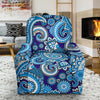 Blue Paisley Pattern Print Recliner Cover-grizzshop