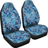Blue Paisley Pattern Print Universal Fit Car Seat Cover-grizzshop