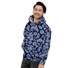 Blue Paisley Print Pattern Men's Hoodie-grizzshop