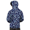 Blue Paisley Print Pattern Men's Hoodie-grizzshop