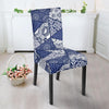 Blue Patchwork Pattern Print Chair Cover-grizzshop