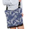 Blue Patchwork Pattern Print Crossbody Bags-grizzshop