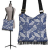 Blue Patchwork Pattern Print Crossbody Bags-grizzshop