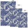 Blue Patchwork Pattern Print Floor Mat-grizzshop