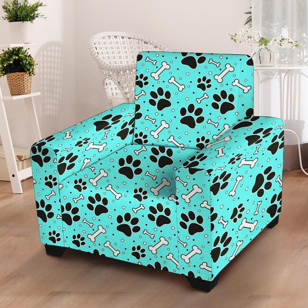 Blue Paw Armchair Cover-grizzshop