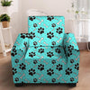 Blue Paw Armchair Cover-grizzshop