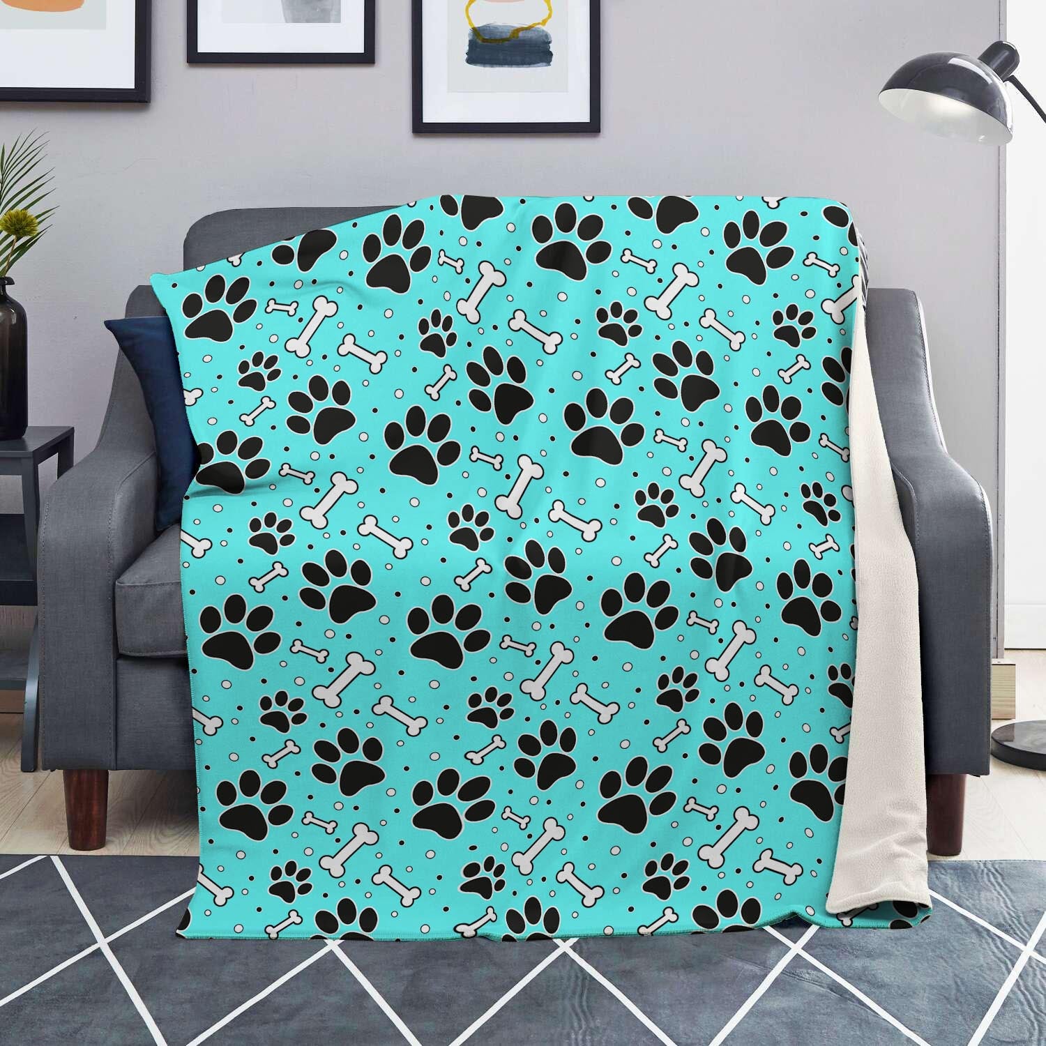 Blue Paw Blanket-grizzshop