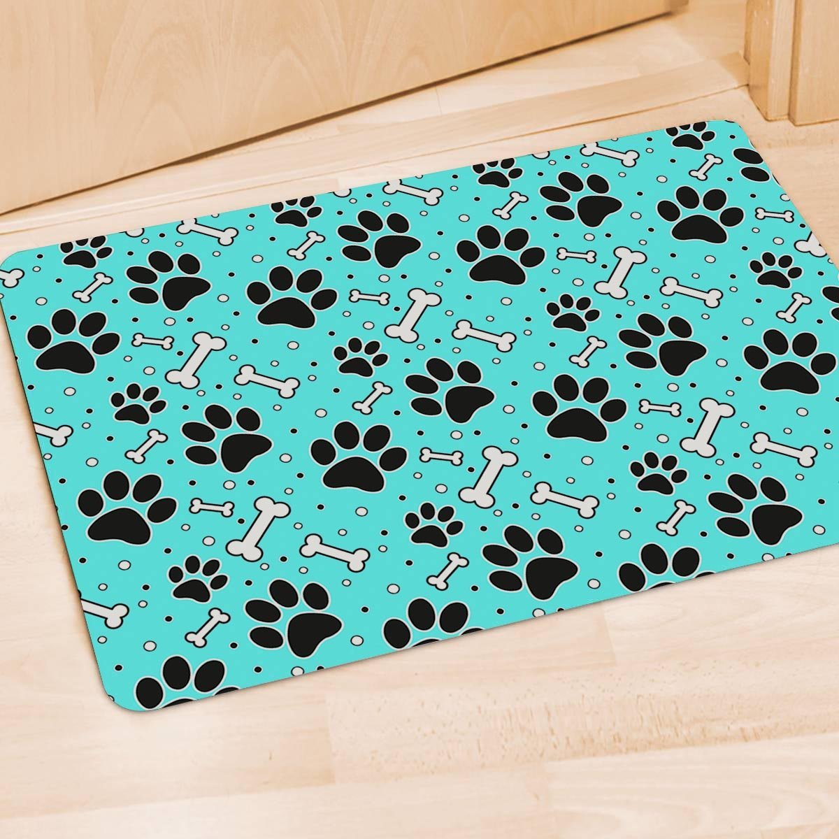 Blue Paw Door Mat-grizzshop