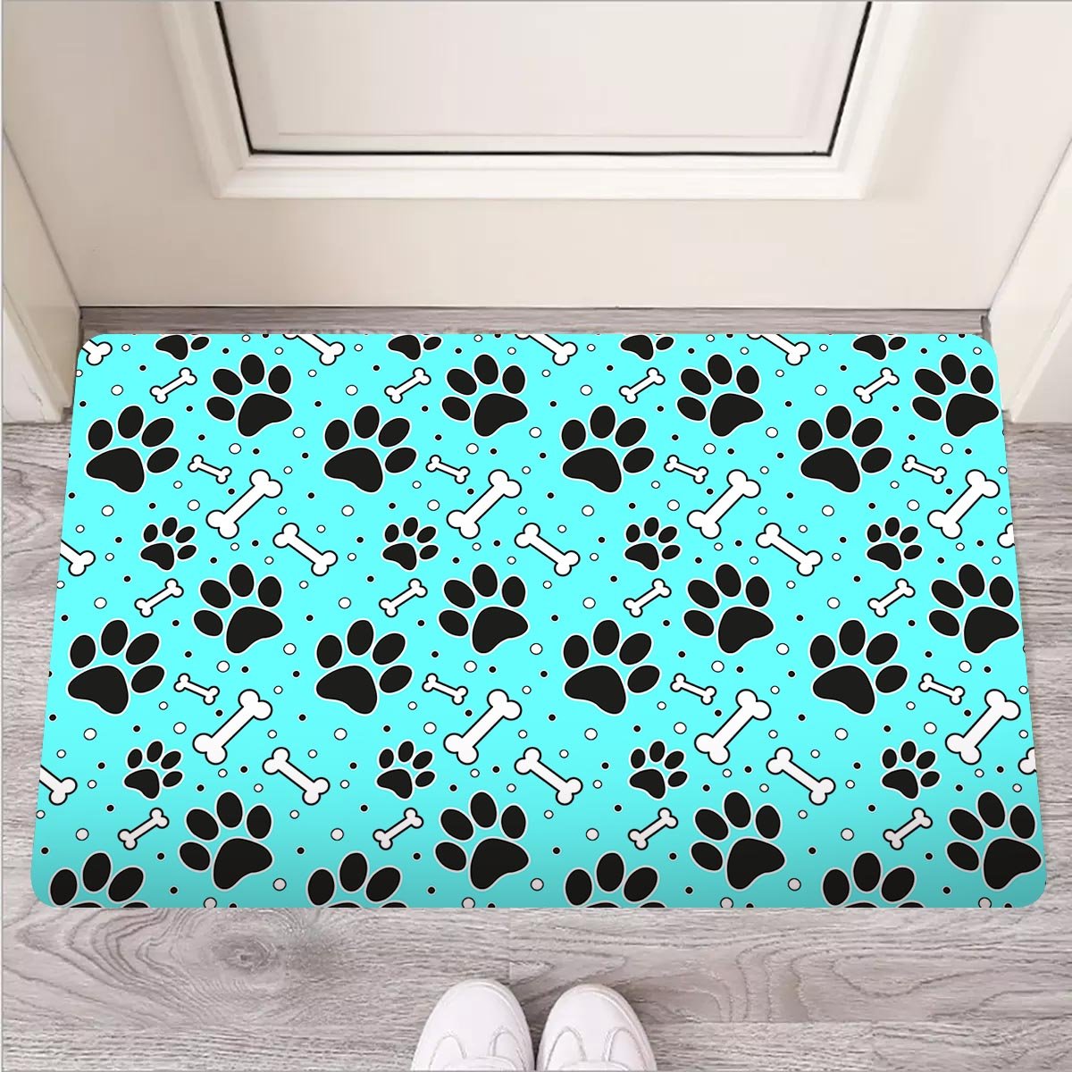 Blue Paw Door Mat-grizzshop
