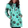 Blue Paw Hoodie Dress-grizzshop