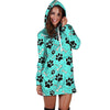 Blue Paw Hoodie Dress-grizzshop