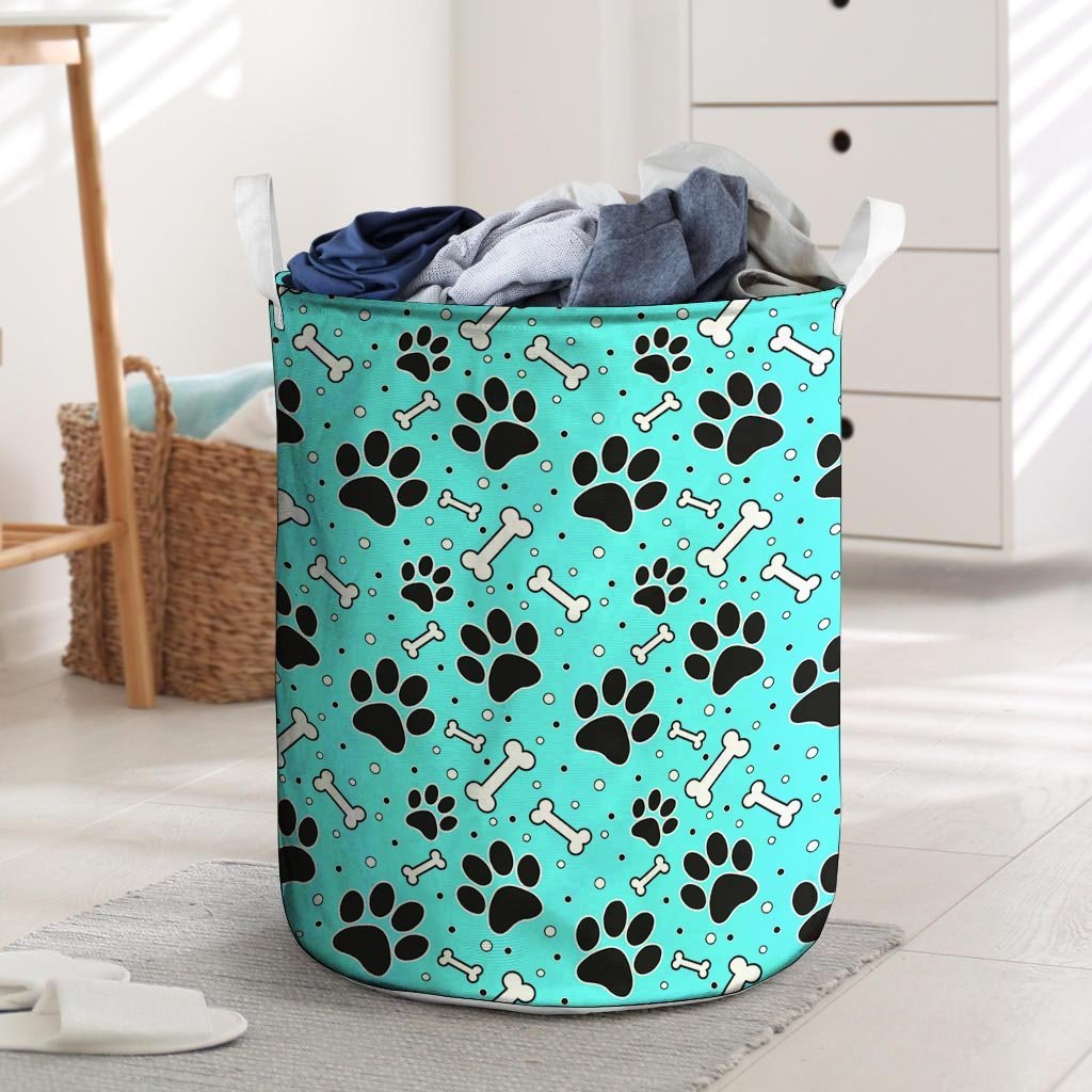 Blue Paw Laundry Basket-grizzshop