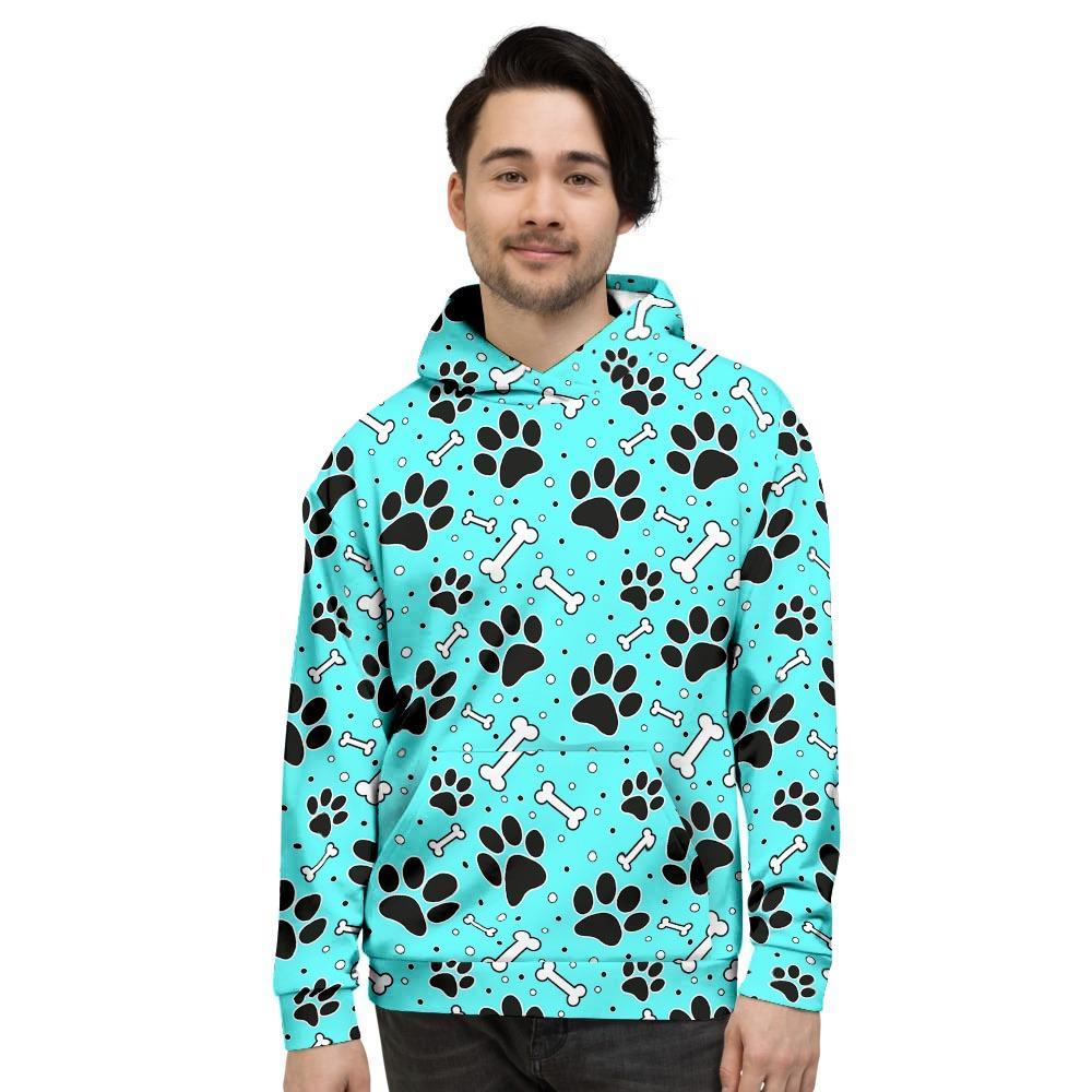 Blue Paw Men's Hoodie-grizzshop