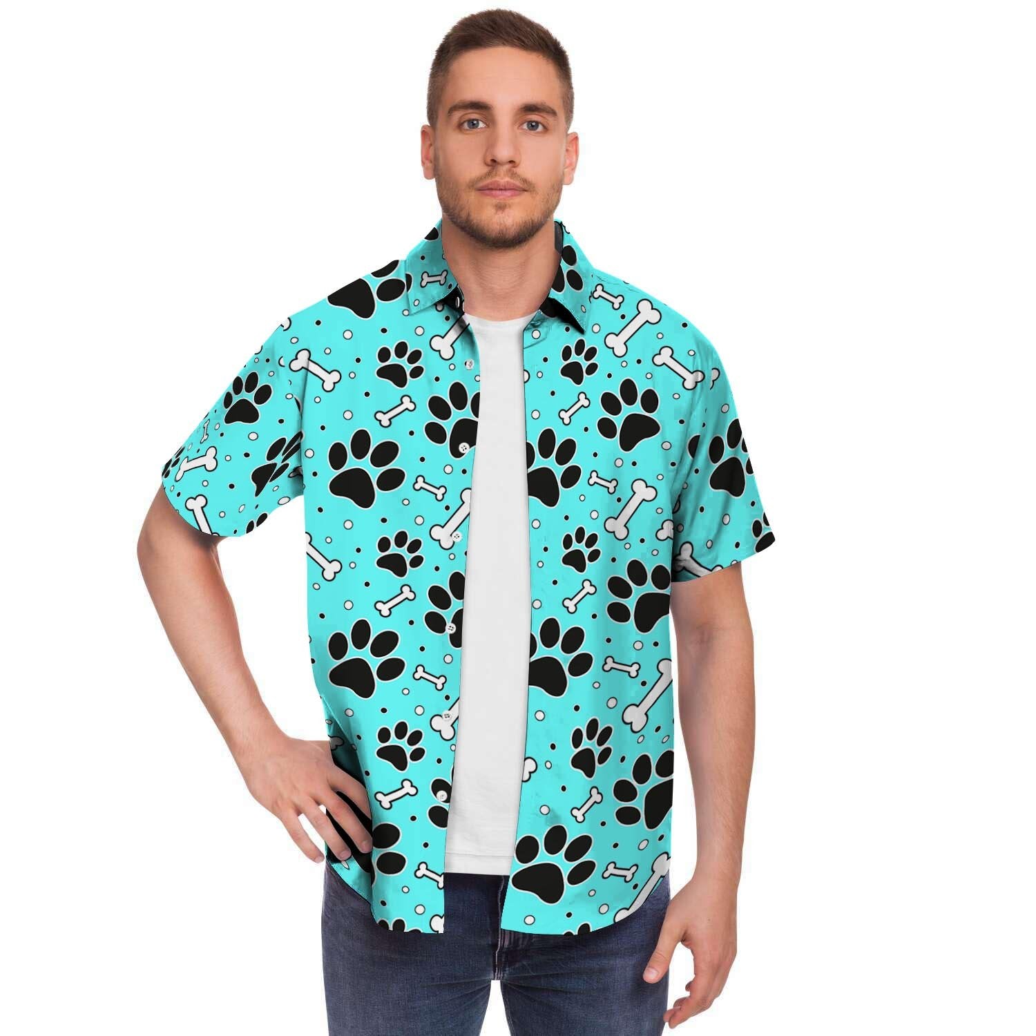 Blue Paw Men's Short Sleeve Shirt-grizzshop