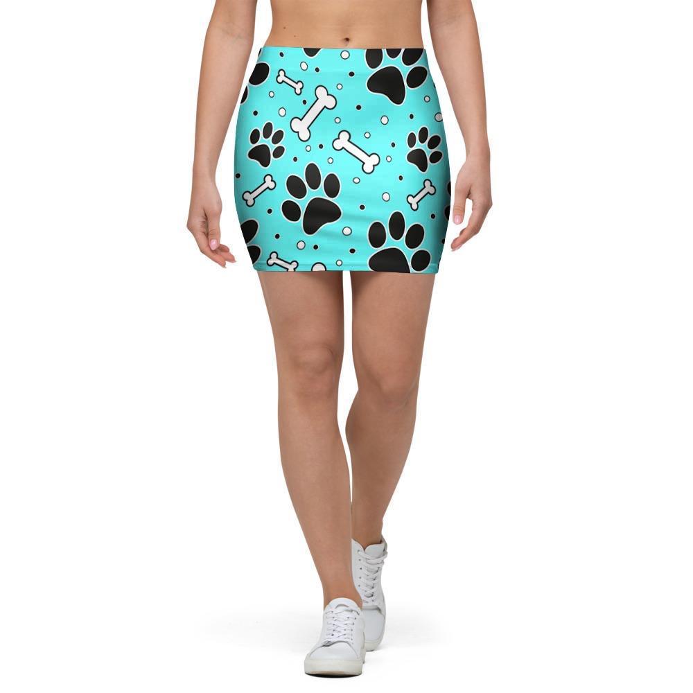 Blue Paw Mini Skirt-grizzshop