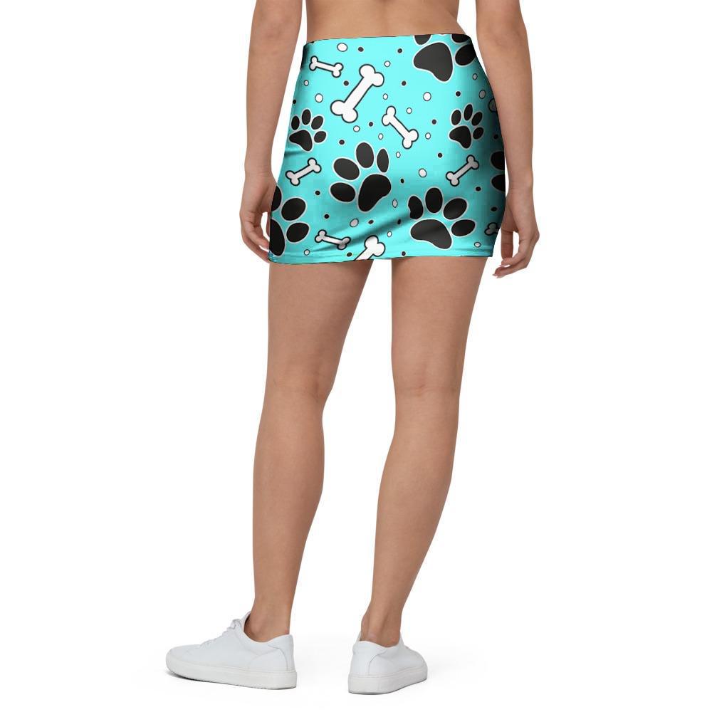 Blue Paw Mini Skirt-grizzshop