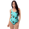 Blue Paw One Piece Swimsuite-grizzshop