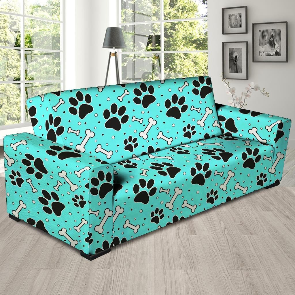 Blue Paw Sofa Cover-grizzshop