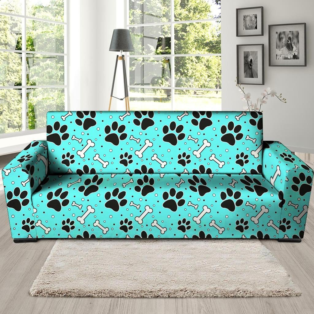 Blue Paw Sofa Cover-grizzshop