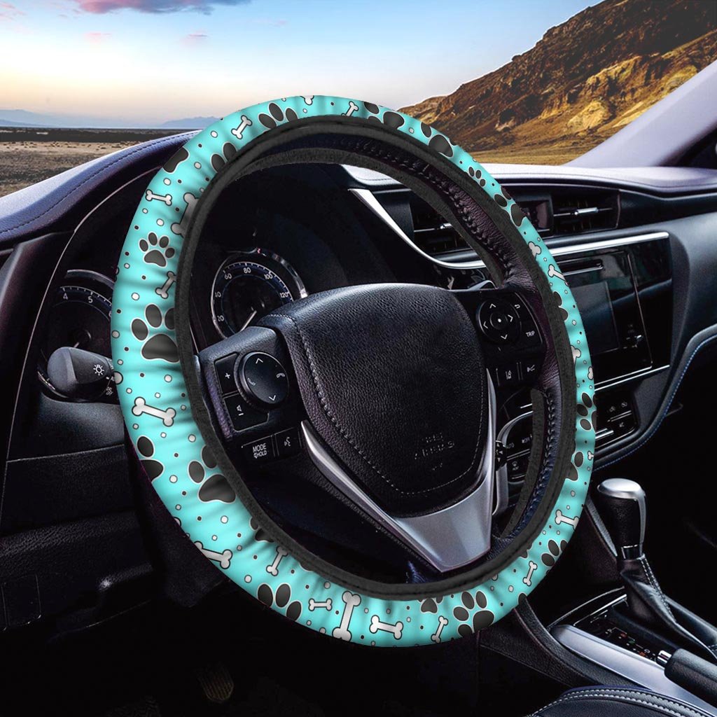 Blue Paw Steering Wheel Cover-grizzshop