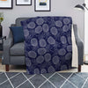 Blue Pine Pineapple Print Blanket-grizzshop