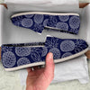 Blue Pine Pineapple Print Canvas Shoes-grizzshop