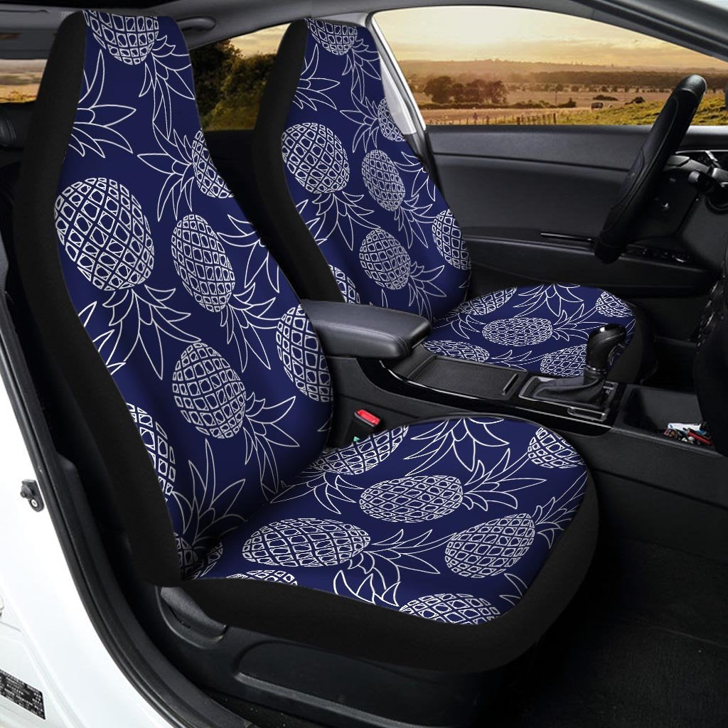 Blue Pine Pineapple Print Car Seat Covers-grizzshop