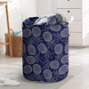 Blue Pine Pineapple Print Laundry Basket-grizzshop