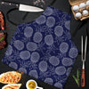 Blue Pine Pineapple Print Men's Apron-grizzshop