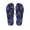 Blue Pine Pineapple Print Men's Flip Flops-grizzshop