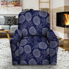 Blue Pine Pineapple Print Recliner Cover-grizzshop