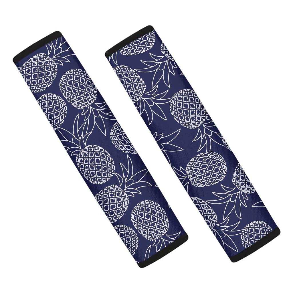 Blue Pine Pineapple Print Seat Belt Cover-grizzshop