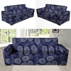 Blue Pine Pineapple Print Sofa Cover-grizzshop