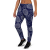 Blue Pine Pineapple Print Women's Joggers-grizzshop