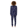 Blue Pine Pineapple Print Women's Pajamas-grizzshop