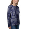 Blue Pine Pineapple Print Women's Sweatshirt-grizzshop