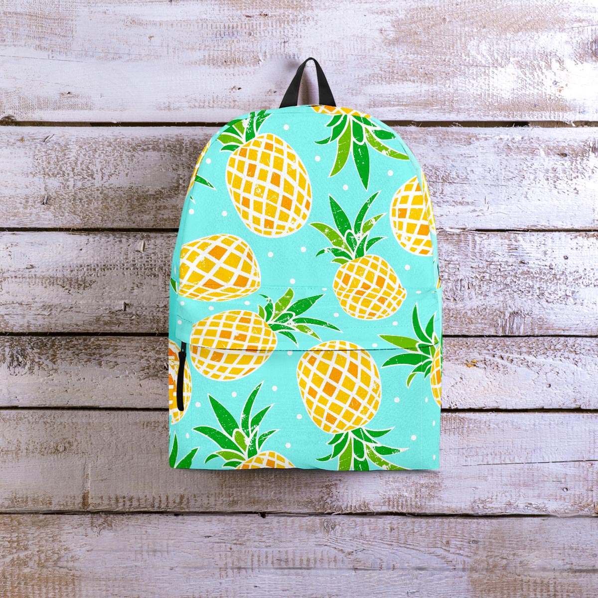 Blue Pineapple Print Backpack-grizzshop