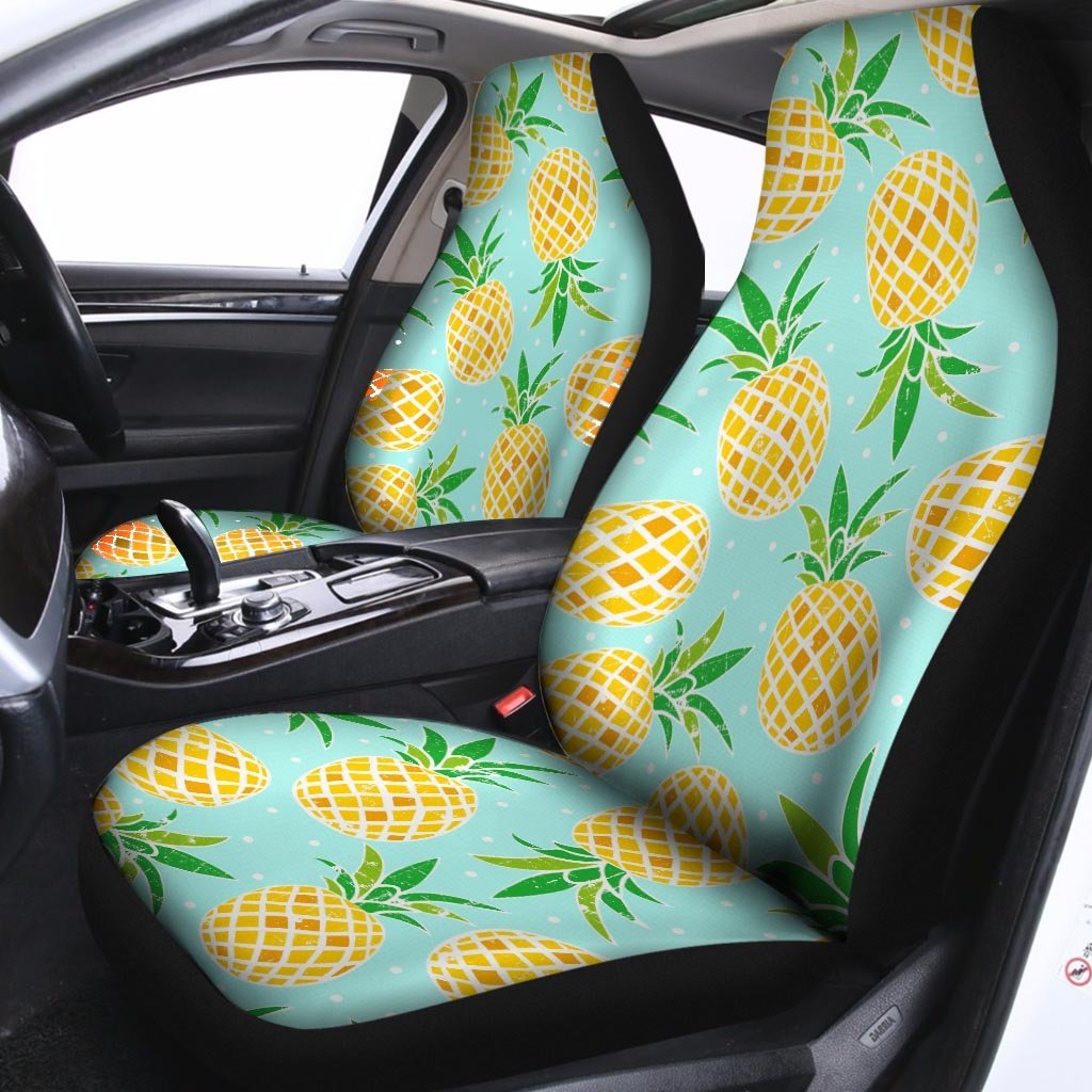 Blue Pineapple Print Car Seat Covers-grizzshop