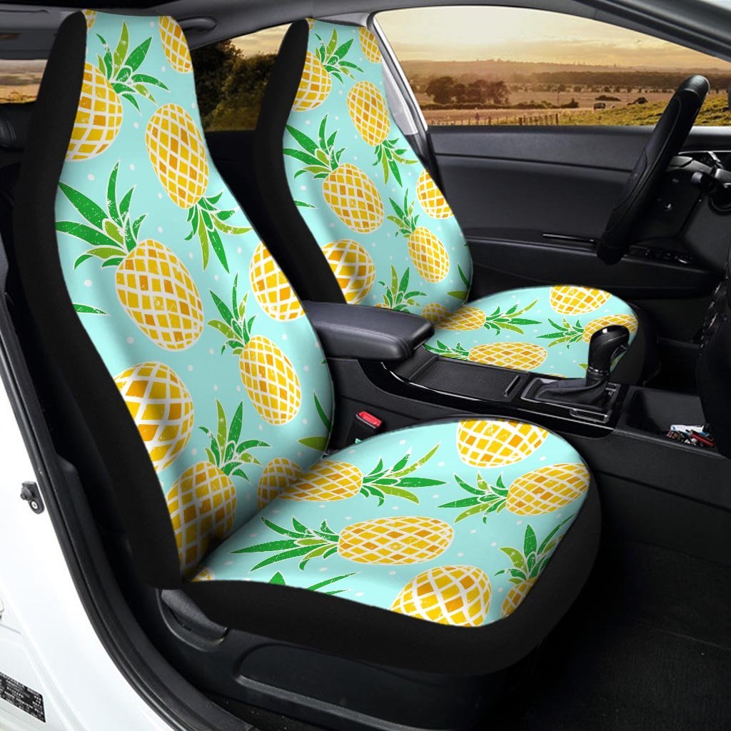 Blue Pineapple Print Car Seat Covers-grizzshop