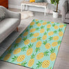 Blue Pineapple Print Floor Mat-grizzshop