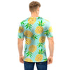 Blue Pineapple Print Men T Shirt-grizzshop