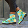 Blue Pineapple Print Men's Boots-grizzshop