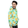 Blue Pineapple Print Men's Hoodie-grizzshop