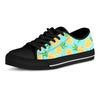 Blue Pineapple Print Men's Low Top Shoes-grizzshop