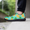 Blue Pineapple Print Men's Sneakers-grizzshop