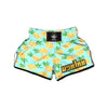 Blue Pineapple Print Muay Thai Boxing Shorts-grizzshop